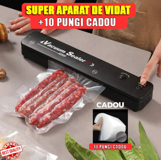SUPER Aparat de vidat si sigilat (CADOU 10 Pungi Vidat)